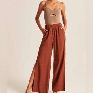 Abercrombie Linen Pants - orange